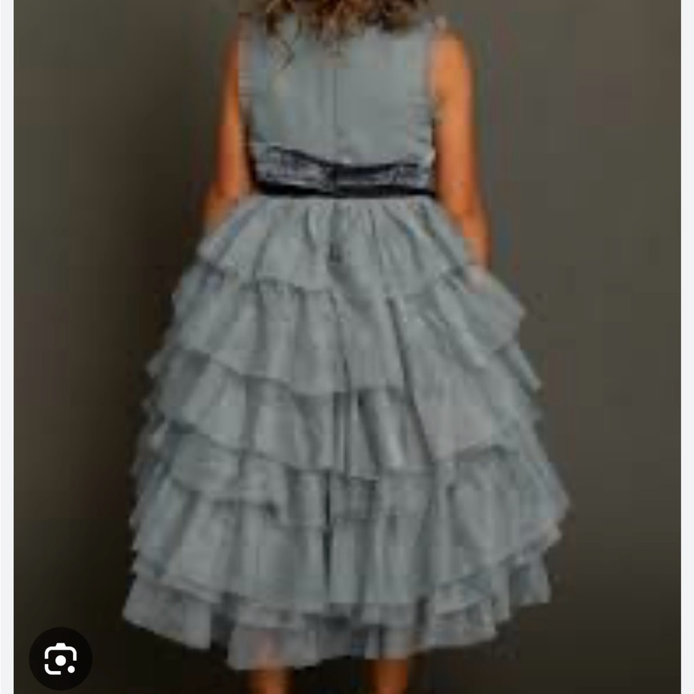 Joyfolie Geneva Petticoat Dress in Dusty Blue - Picture 2 of 6